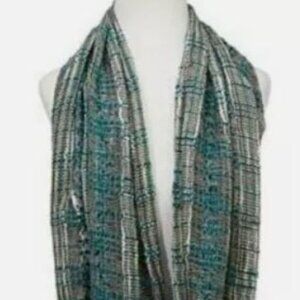 NWT Basha Scarf Green Rayon, Cotton Blend Hand Wash (DAR64)